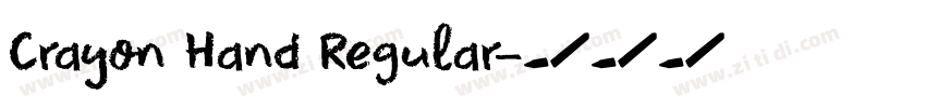 Crayon Hand Regular字体转换